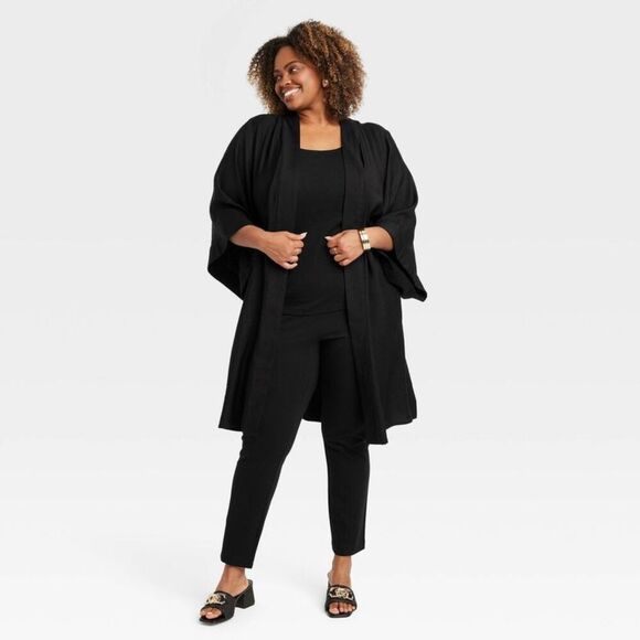 Ava & Viv - Womens Plus High Rise Skinny Leg Slim Fi Black - Picture 4 of 4